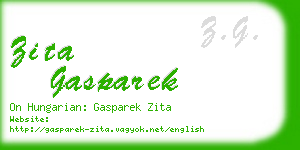 zita gasparek business card